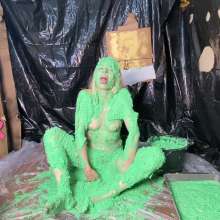 RevSlymsford: Kaydens and Her Pristine White Sweater Vs Chunky Green Slime