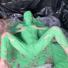RevSlymsford: Kaydens In Silk Knickers Covers Herself Thick Chunky Slime