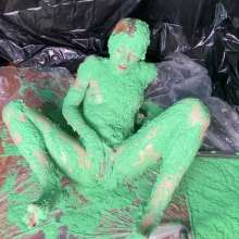 RevSlymsford: Kaydens In Silk Knickers Covers Herself Thick Chunky Slime