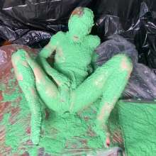 RevSlymsford: Kaydens In Silk Knickers Covers Herself Thick Chunky Slime