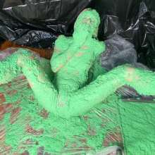 RevSlymsford: Kaydens In Silk Knickers Covers Herself Thick Chunky Slime