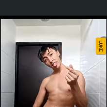 WETColours: Luke in the Shower in a Pink T-shirt and Jeans