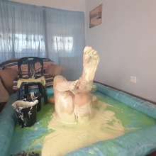 Darkabyss445: Messy Feet, Legs Spread Wide and Gunge Masturbation
