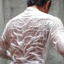 WETColours: Michael Showers Super Funny in a White Shirt and Jeans