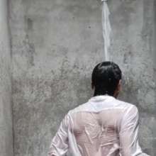 WETColours: Michael Showers Super Funny in a White Shirt and Jeans