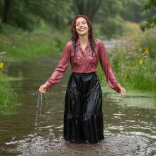 Wetmaxiskirts: If you go down to the woods today... (wetlook)