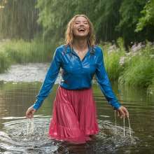 Wetmaxiskirts: If you go down to the woods today... (wetlook)