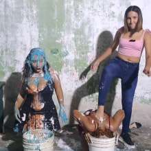 RevSlymsford: Patricia Trashes Clara + Norma : 2 Hot Girls Trashed