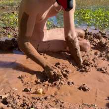 NynoGunge: Puppy Playing in the Bog