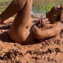 NynoGunge: Puppy Playing in the Bog