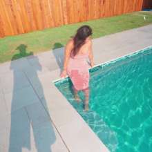 WetlookFashion: Reina's Dress Gets See-Through When Wet