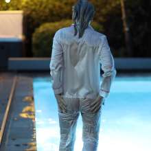 MistressSplash: Satin Pyjamas and Robe In The Pool and Hottub + Underwater
