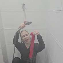 Get Your Snaps: Steamy Shower in Clothes by Rain