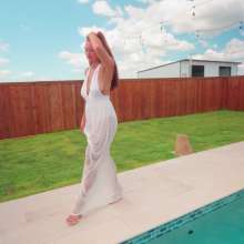 WetlookFashion: Wet in in White Strip Tease Featuring Danielle