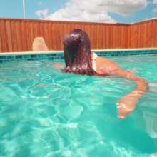 WetlookFashion: Wet in in White Strip Tease Featuring Danielle