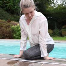 MistressSplash: White Shirt and Work Trousers