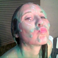 serenitysweet: Crystal plays in all that slime after her strip or slime session with Sasha