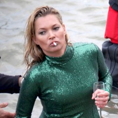 DungeonMasterOne: Fully-clothed Kate Moss takes a dip in the river Thames