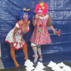 SlapstickBabes: Kym and Goldie as Clowns
