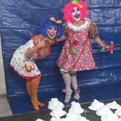 SlapstickBabes: Kym and Goldie as Clowns