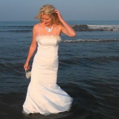 WSMProductions: Mrs.  CC bathes in the sea in her Wedding Dress--Wsm
