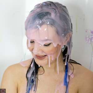 CandyCustard: Photoset: Faye gunged in PVC dress and then nude