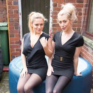 WetLookStu: Candie and Charlotte in the hot tub