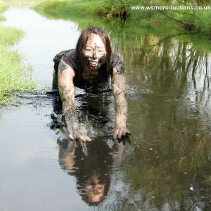 WSMProductions: Jade in final mud-larking in the black silty peaty oily mud--Wsm