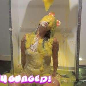 TotallyGunged: Olga Pied, Slimed and Stripped in Mouse Trap!