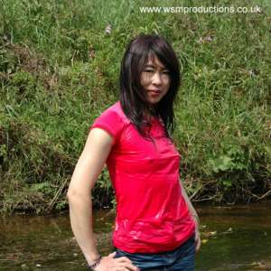 WSMProductions: A very cool day as Jade takes a clothed river bathe--Wsm