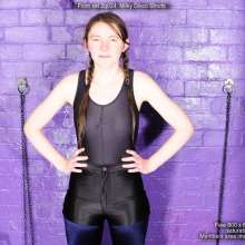 DungeonMasterOne: Chastity in milk-soaked disco shorts and Spandex!