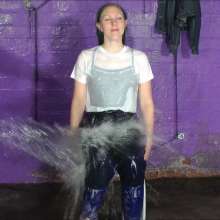 DungeonMasterOne: Purity enjoys a fully-clothed bucket bath in the dungeon