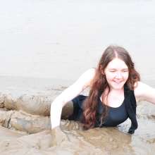 DungeonMasterOne: Chastity wears designer Armani jeans into the mudbanks!