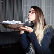 WAM Photography: Linda pied and slimed in her business outfit