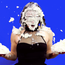 PieZone: Watch This Nerdy Hipster Girl Get Obliterated In Pies and Slime!