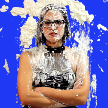 PieZone: Watch This Nerdy Hipster Girl Get Obliterated In Pies and Slime!