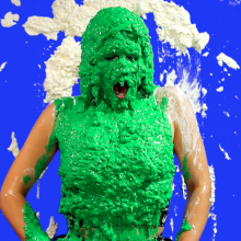 PieZone: Watch This Nerdy Hipster Girl Get Obliterated In Pies and Slime!
