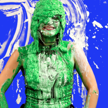 PieZone: Watch This Nerdy Hipster Girl Get Obliterated In Pies and Slime!