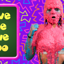 PieZone: Now Available!  Lucy Takes The 90's Slime Party Challenge!