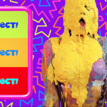 PieZone: Now Available!  Lucy Takes The 90's Slime Party Challenge!