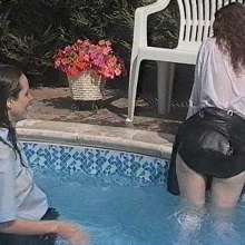 katew: Cindy and Red in the pool