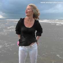 WSMProductions: Mrs. Custard Couple's stormy sea fun in white jeans--wsm