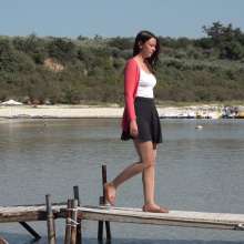 LisaMoomin: Sky's Casual Lake Dip!