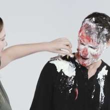 gungedguy10: Messy Fear Pong--Pie in the face