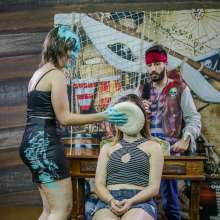 walking the plank: New the store: Brunette vs blonde getting pied (Marih and Kauany) part 01
