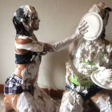MessyCleo: Paty and Das have a lot a fun playing in shaving foam!