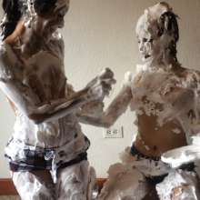 MessyCleo: Paty and Das have a lot a fun playing in shaving foam!