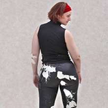 FOXY: Black legging kaolin covered