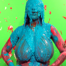 PieZone: Shaquana's Back!  Huge G Cups Walloped in Pies and Slime!