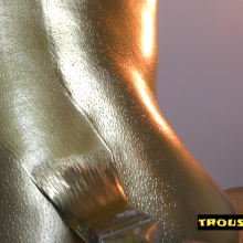 Trouso: Gilded Lily--Lily is painted all over gold
